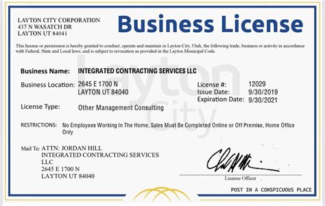 Business License .